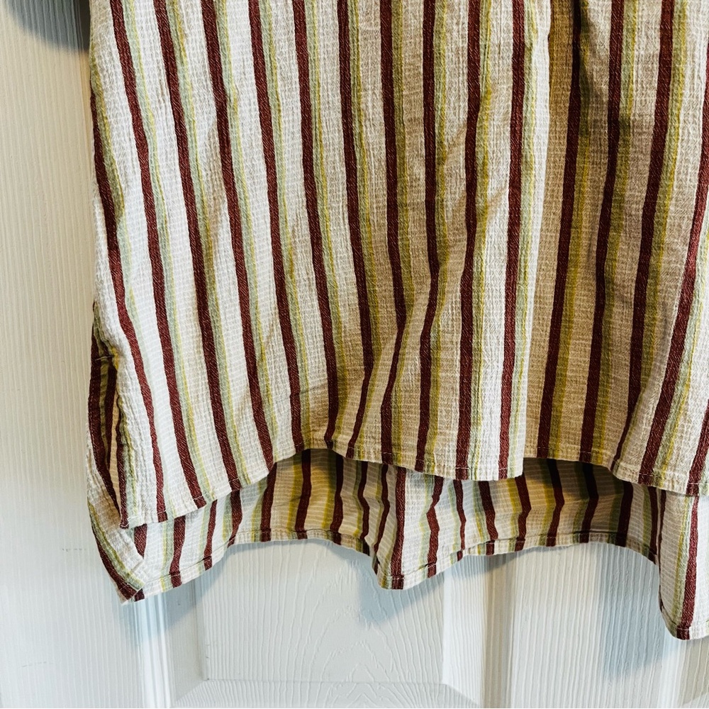Madewell Women's Striped Blouse - Brown and Cream - Picture 5 of 7